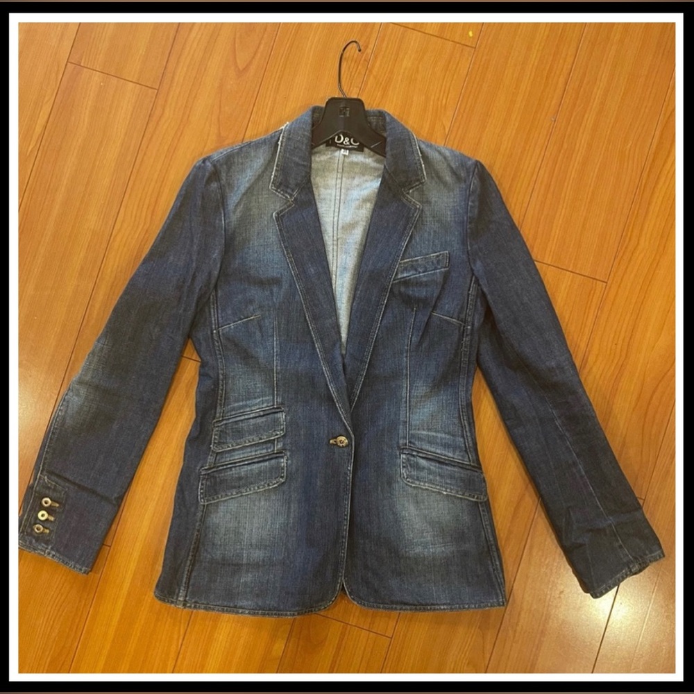 ❤️HOST PICK! ❤️D&G Dolce & Gabbana Denim Blazer Jean Jacket ❤️❤️